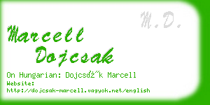 marcell dojcsak business card